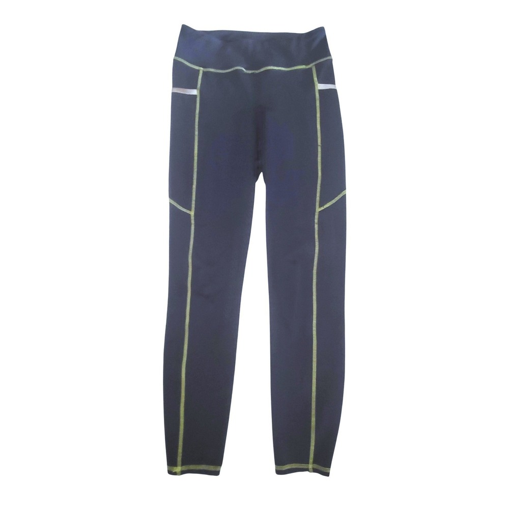Dover Saddlery Navy Yellow Full Seat Silicone Grip Equestrian Riding Tights M - Picture 2 of 10